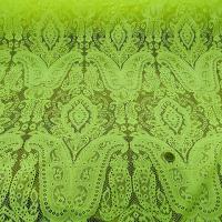 Dentelle jaune chartreuse motif classique 1 