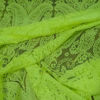 Dentelle jaune chartreuse motif classique 3