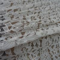 Dentelle lycra fleurie blanc casse 2