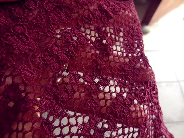 Dentelle lycra prune 2