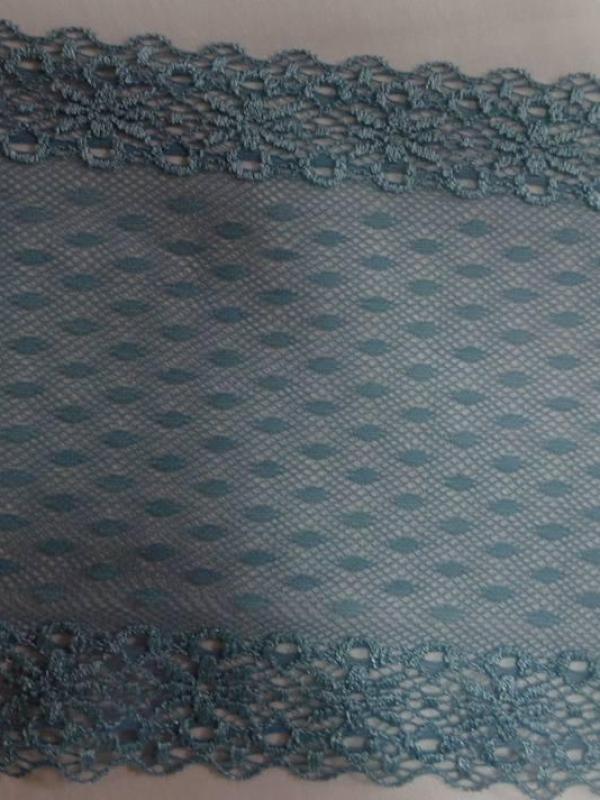 Dentelle resille bleu glacier 12cm