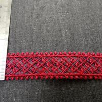 Dentelle resille brodee rose cramoisi 2 