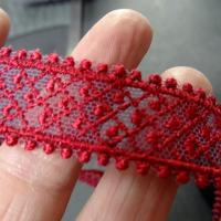 Dentelle resille brodee rose cramoisi 3 