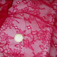 Dentelle resille fine rose rubis 