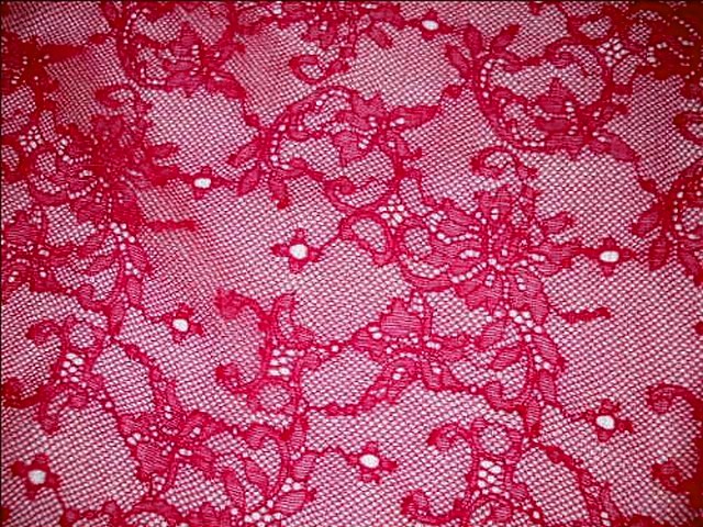 Dentelle resille fine rose rubis 2