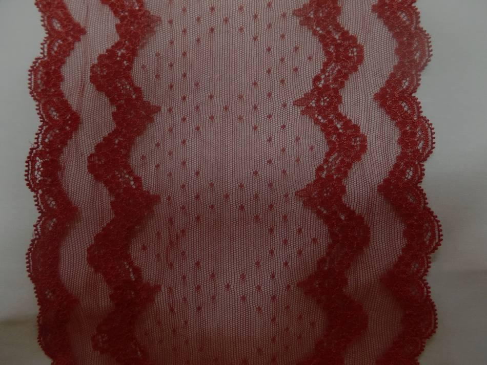 Dentelle resille rouge bordeaux