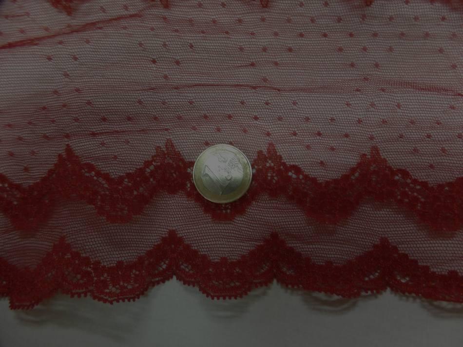 Dentelle resille rouge bordeaux0