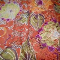 Dentelle resille sienne brulee motif fleuri 3