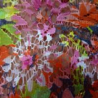 Dentelle seche motif bouquet 1 