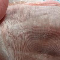 Double voiles d organza et viscose moire corail et blanc casse 4 