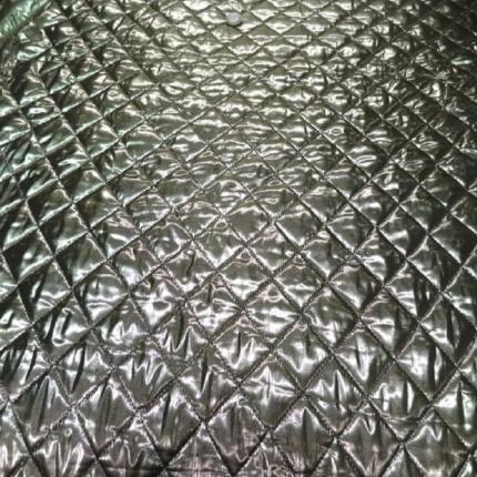 Doublure matelasse double face dore noir