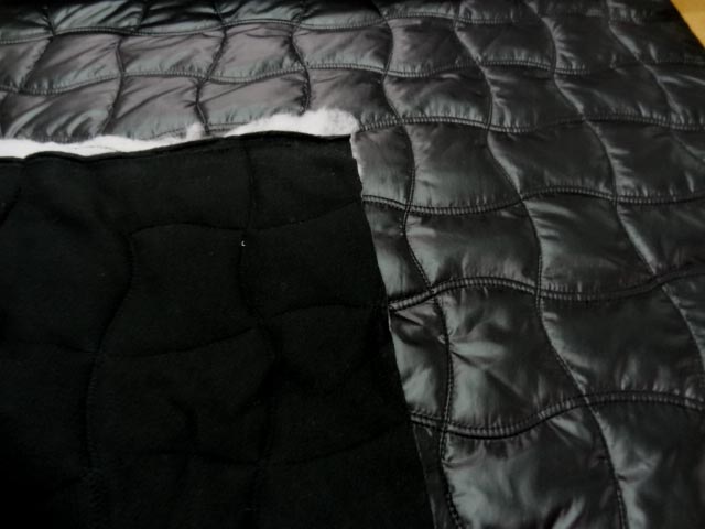 Doublure matelasse noire double polaire0