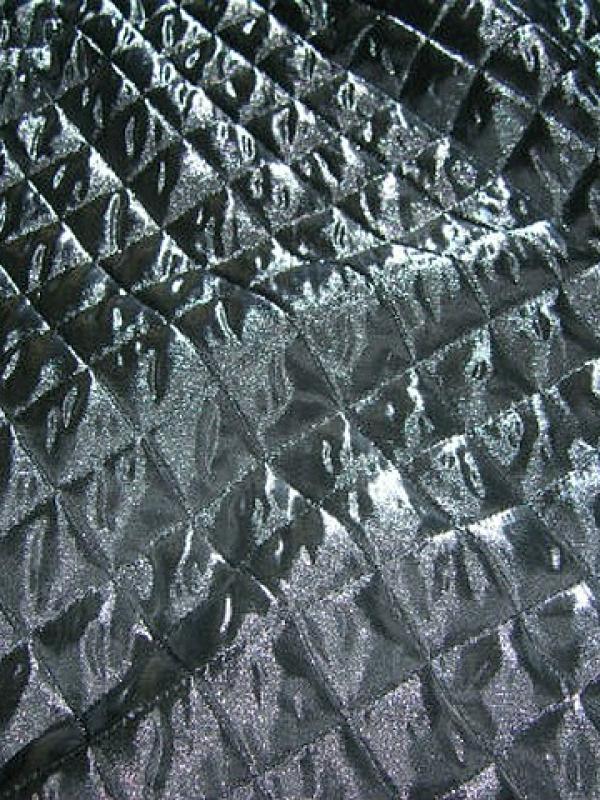 Doublure matelassee argentee et noire 1 
