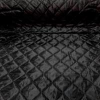 Doublure matelassee polyester noire couture carreaux