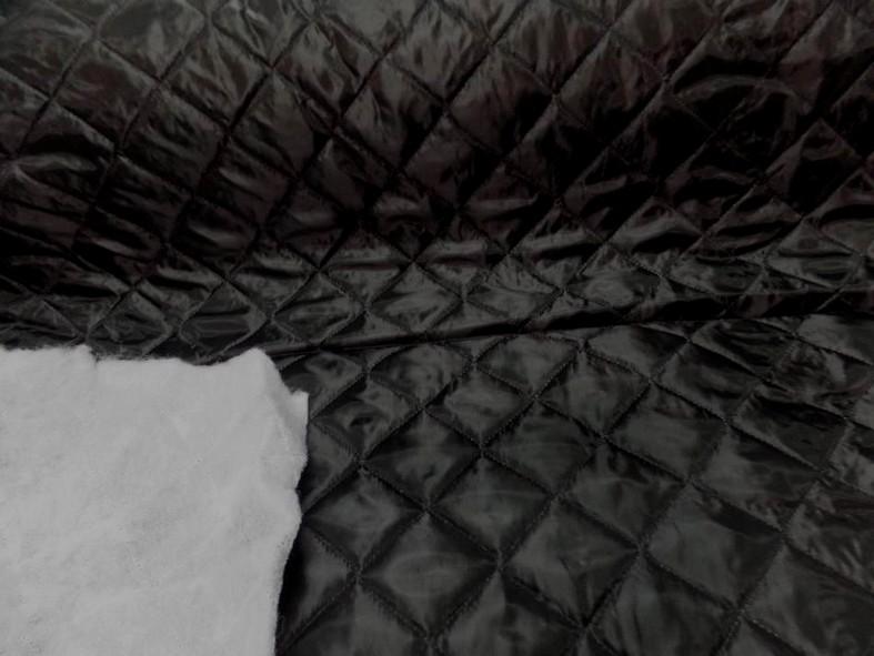 Doublure matelassee polyester noire couture carreaux 2