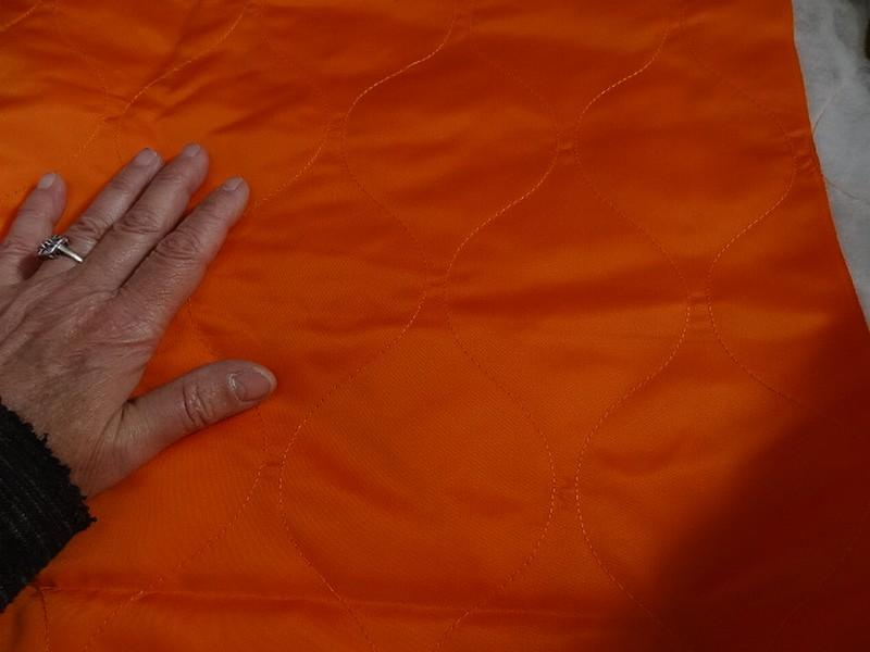 Doublure matelassee satinee orange 2