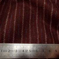 Drap de laine bordeaux fines rayures bleu ciel et blanc casse 3 