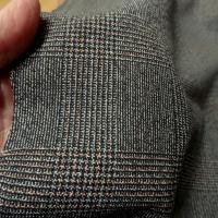 Drap de laine gris bordeaux tisse prince de galles 2 
