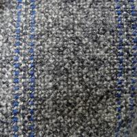 Drap de laine gris chine fines rayures bleu 5 