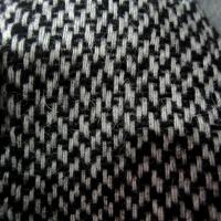 Drap de laine motif tisse noir et blanc 1 