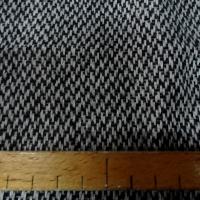 Drap de laine motif tisse noir et blanc 3 