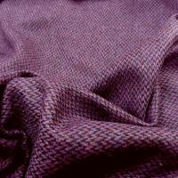 Drap de laine motif tisse prune chine et noir 1