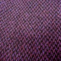 Drap de laine motif tisse prune chine et noir 2