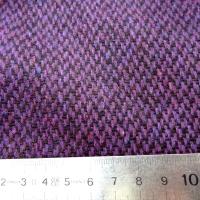 Drap de laine motif tisse prune chine et noir 3