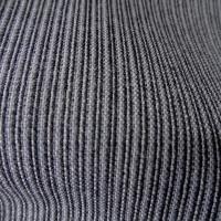 Drap de laine noir gris raye 4 