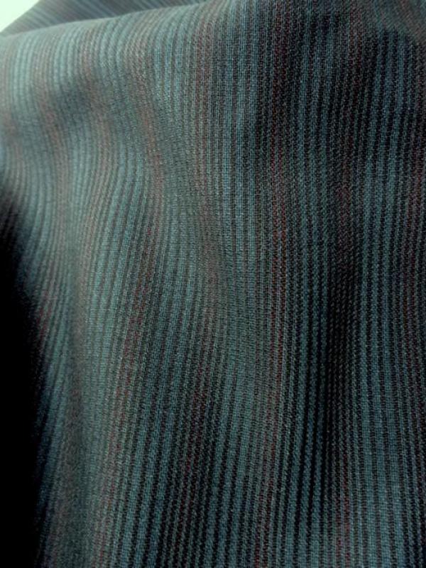 Drap de laine raye bleu canard noir et bordeaux 2 