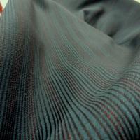 Drap de laine raye bleu petrole noir et bordeaux 3 