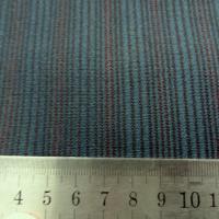 Drap de laine raye bleu petrole noir et bordeaux 6 