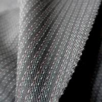 Drap de laine rayures noir anthracite 3 