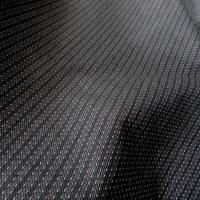 Drap de laine rayures noir anthracite 4 