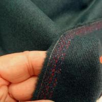 Drap de laine vert sapin legerement chine 3 