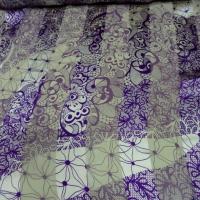 mousseline de soie semi-transparente fleurs vintage blanc et violet 04