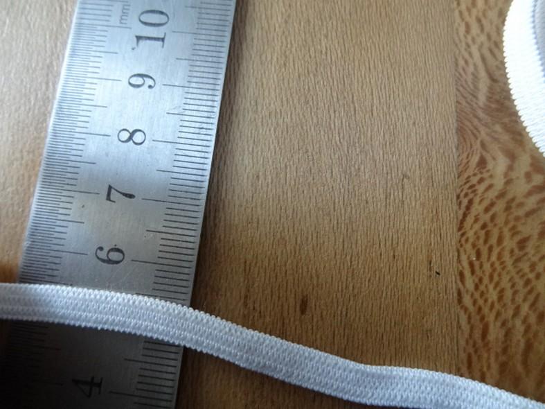 Elastique blanc plat 5 mm de largeur 1