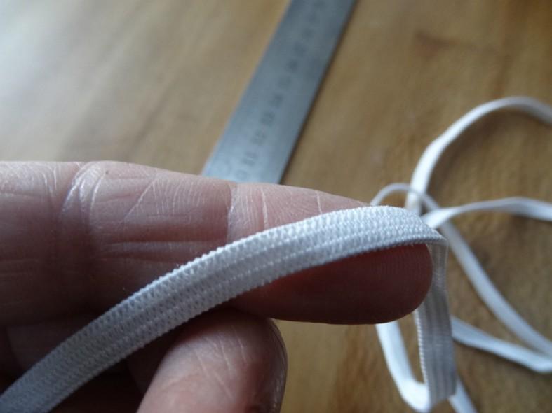 Elastique blanc plat 5 mm de largeur 4