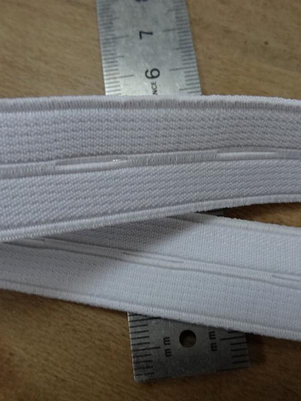 Elastique boutonniere blanc 20 mm 1 