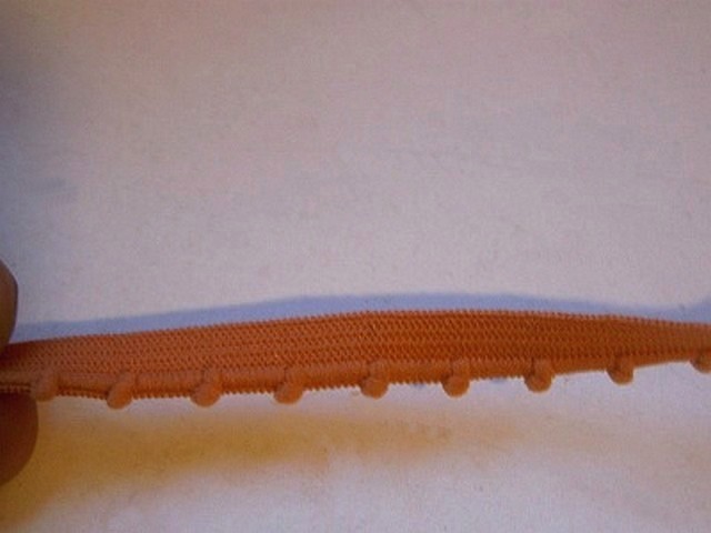 Elastique finition picot corail clair 2