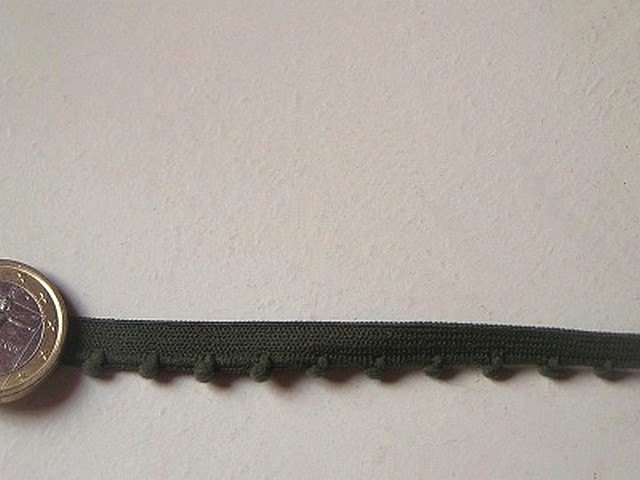 Elastique finition picot vert epinard 1