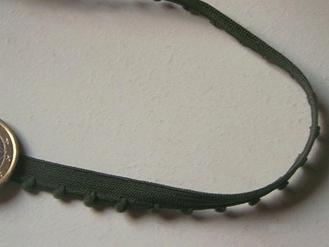 Elastique finition picot vert epinard 2