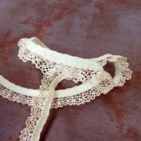 Elastique froufrou dentelle bisque 1