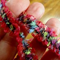 Elastique organza fuchsia tachete 3 