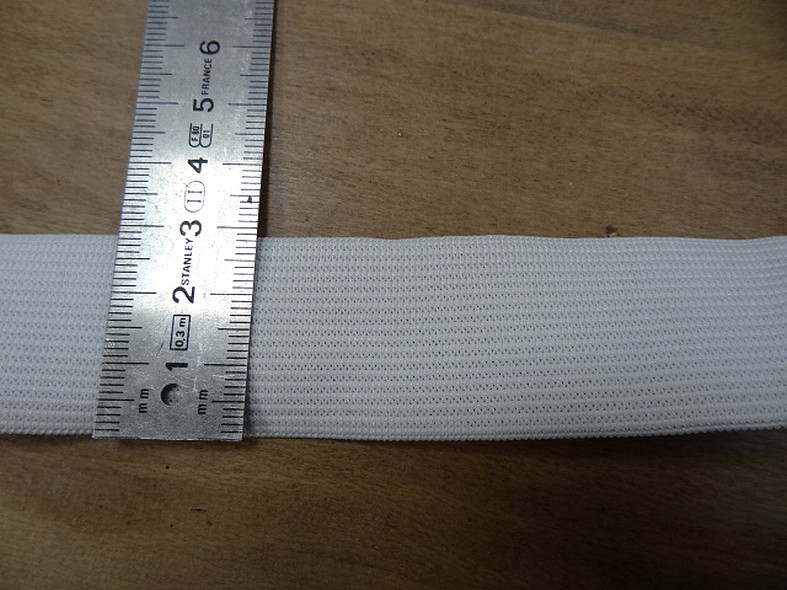 Elastique plat blanc 30 mm