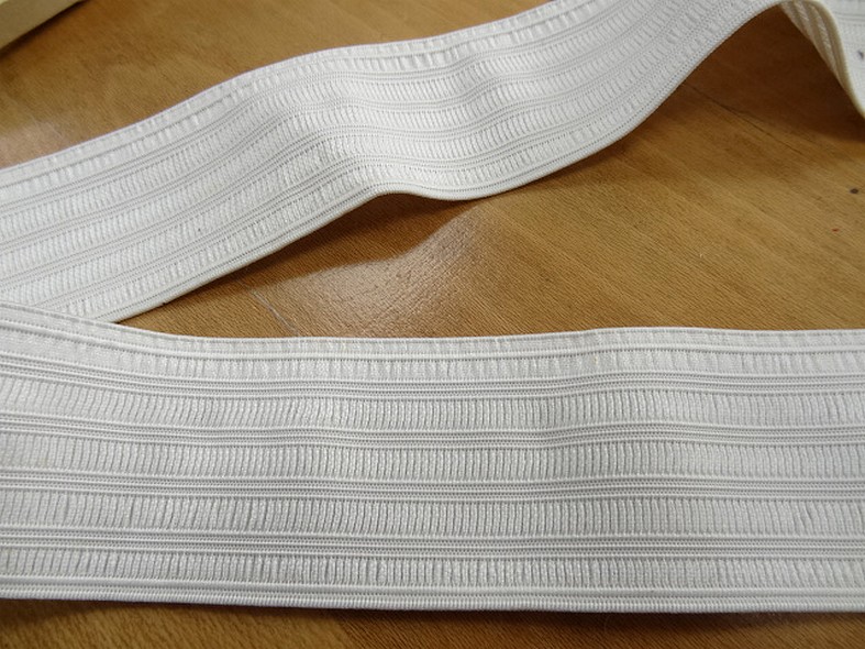 Elastique plat fronceur blanc casse 48 mm 2