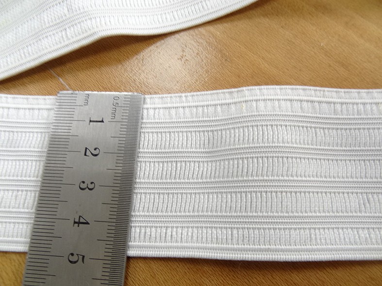 Elastique plat fronceur blanc casse 48 mm 3