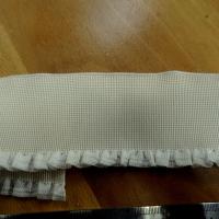 Elastique plat large ecru a volant blanc casse 1