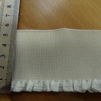 Elastique plat large ecru a volant blanc casse 2