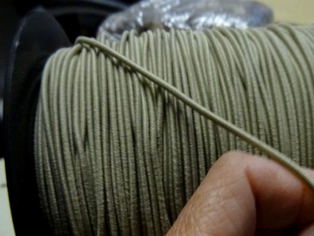 Elastique rond chapeau kaki clair